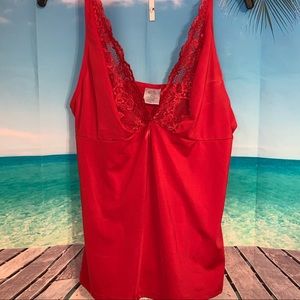 1x fun, sexy and silky red two piece set